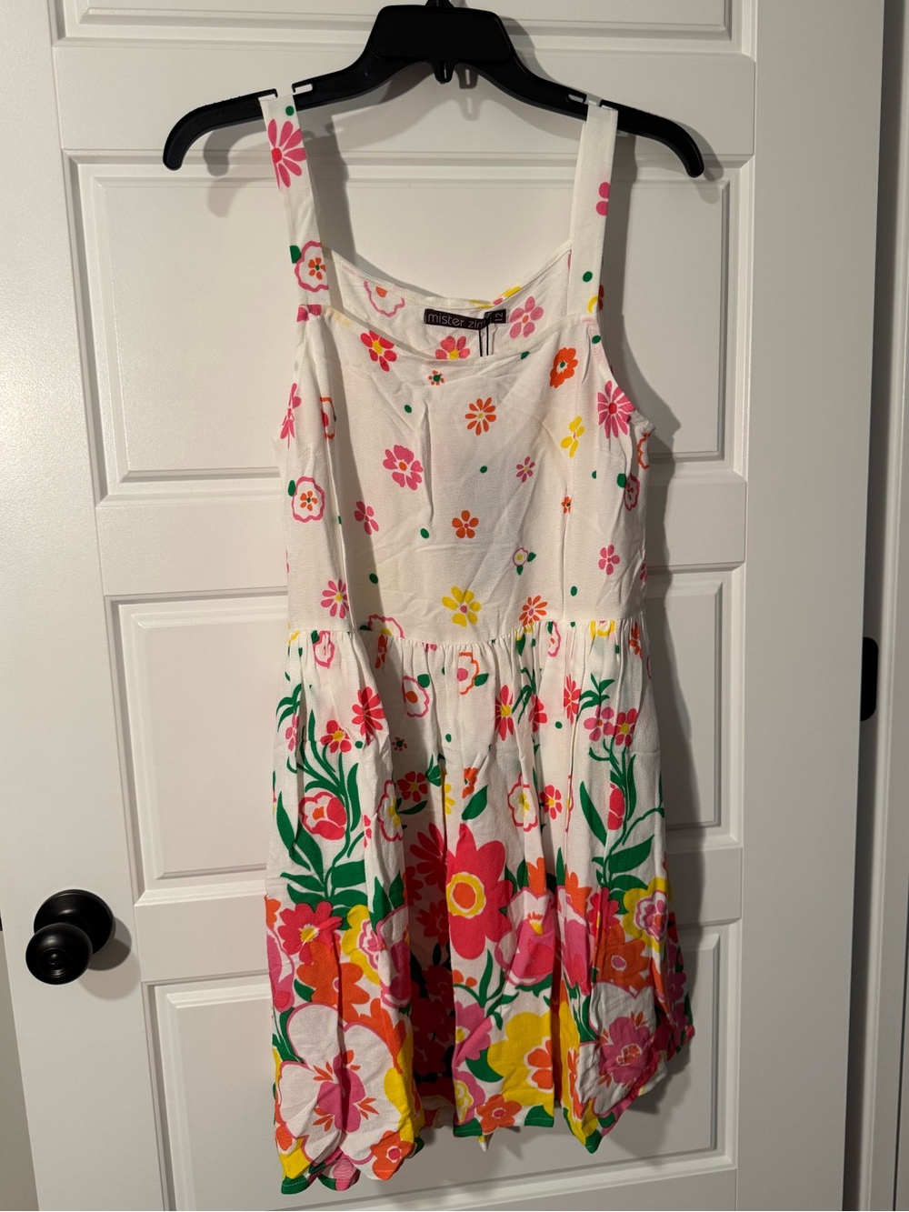 NWT Mister Zimi Sophie Floral Dress in White Meadow, Size 12